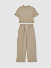 3-9 yrs Top And Trousers Lounge Set in Oatmeal