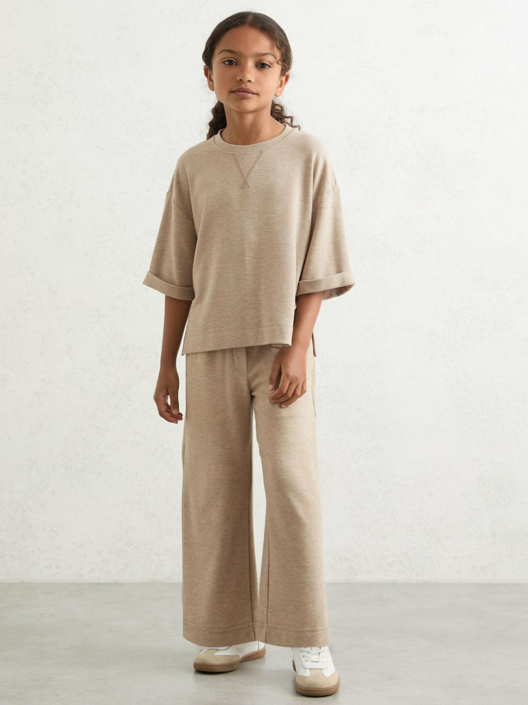 3-9 yrs Top And Trousers Lounge Set in Oatmeal