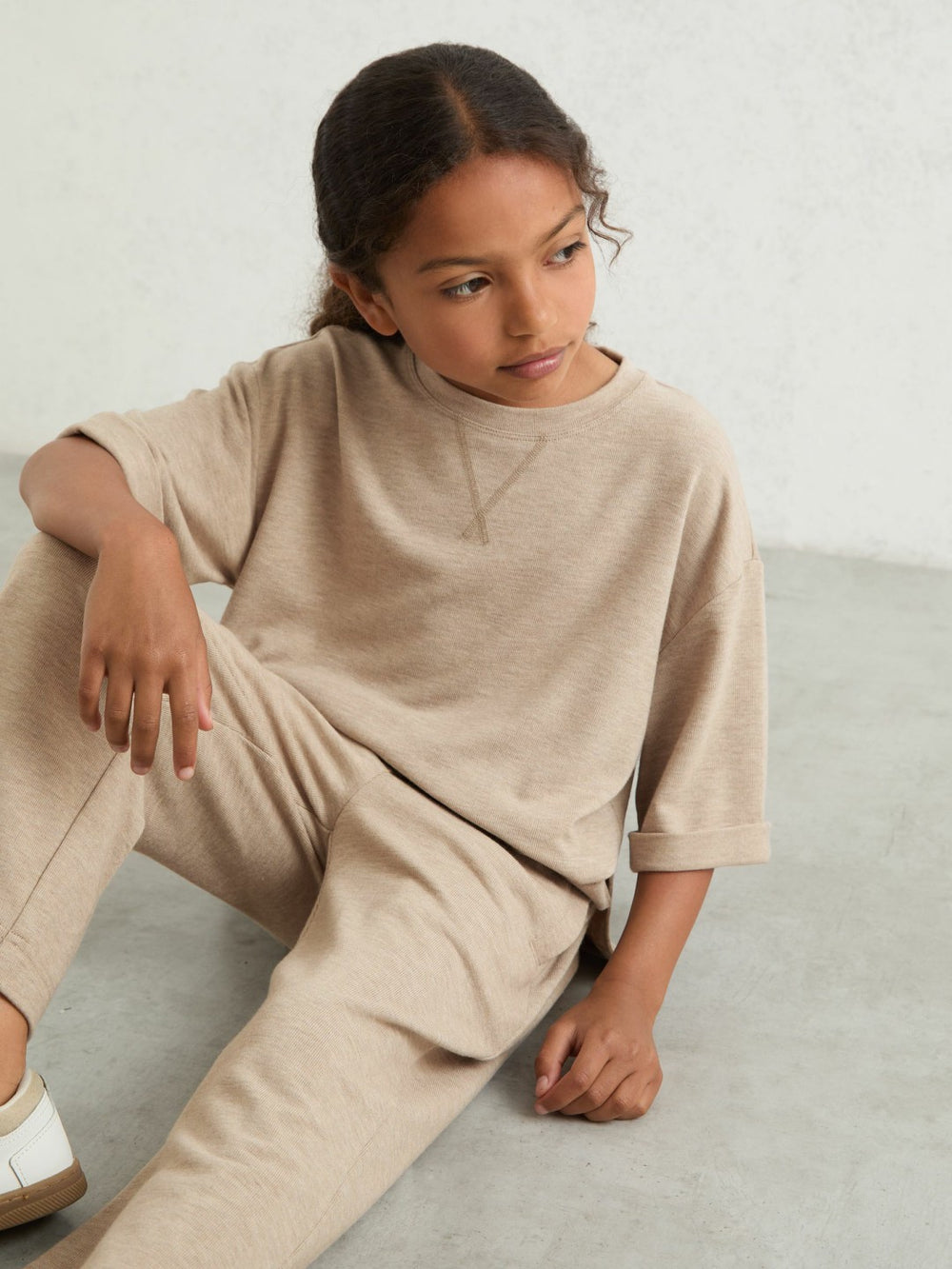 9-13 yrs Top And Trousers Lounge Set in Oatmeal
