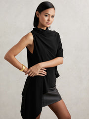 Cape Detail Top in Black