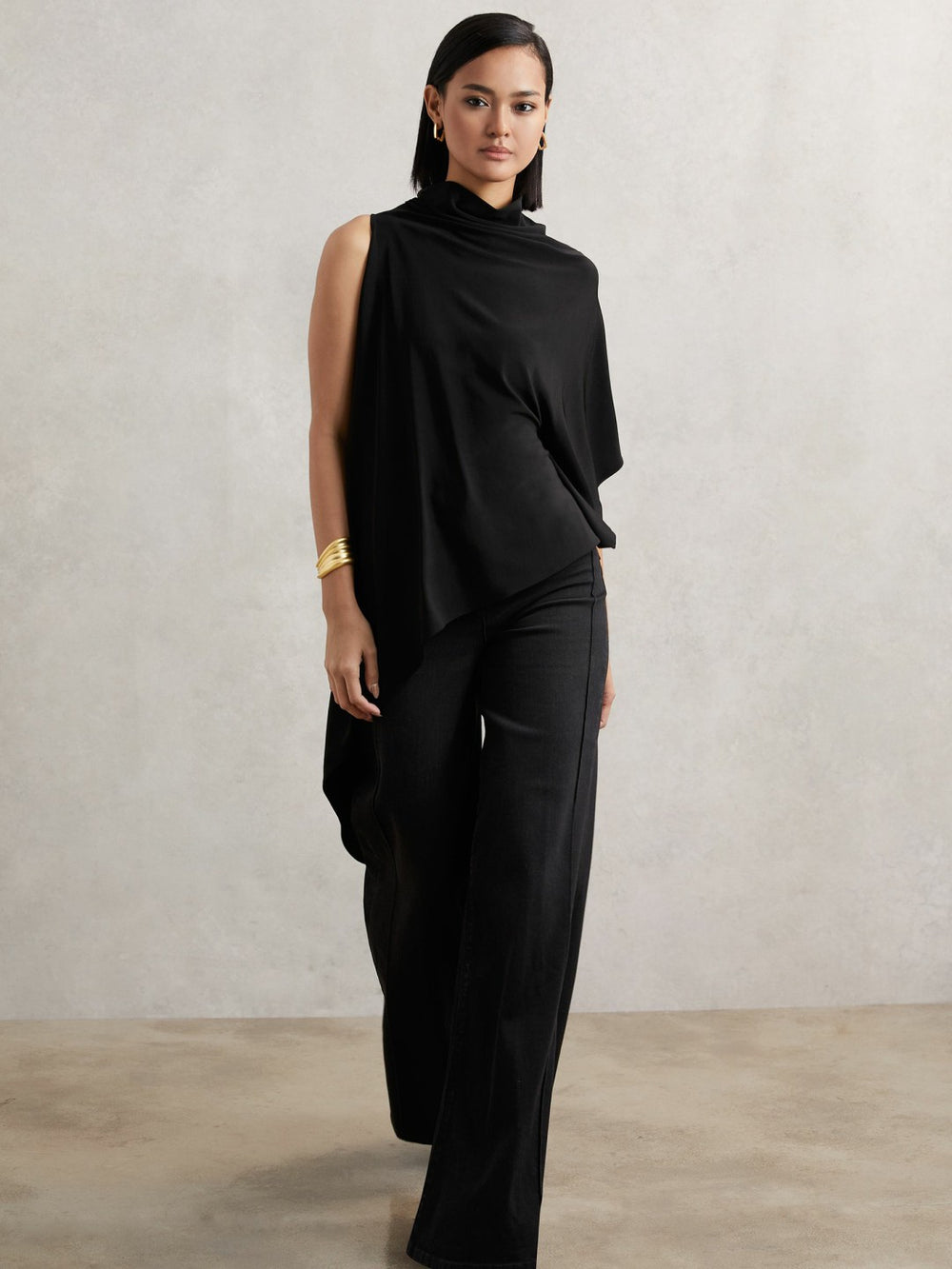 Cape Detail Top in Black