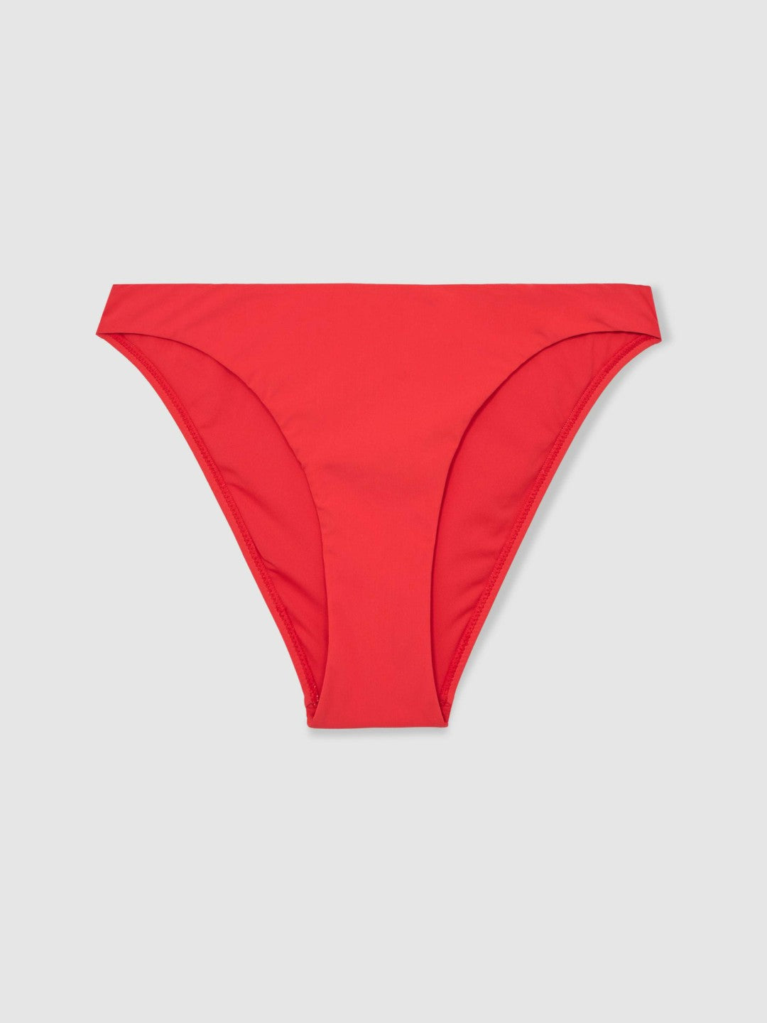 High Cut Bikini Bottoms in Coral Red
