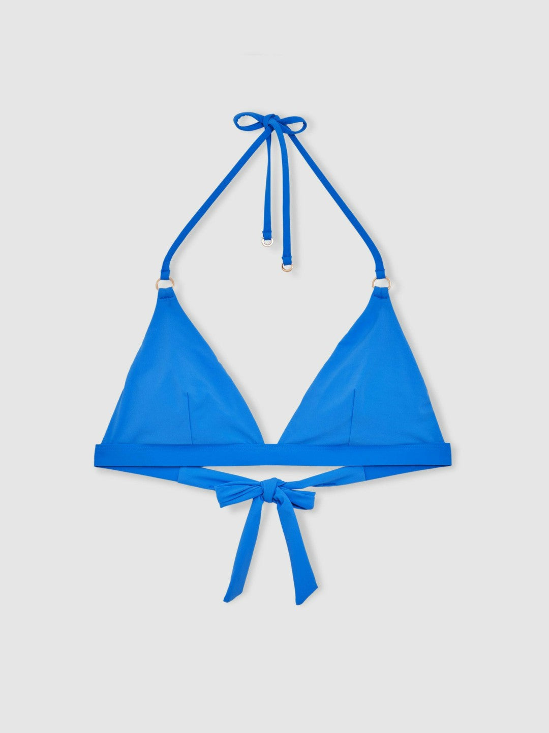 Triangle Halterneck Bikini Top in Cornflower Blue