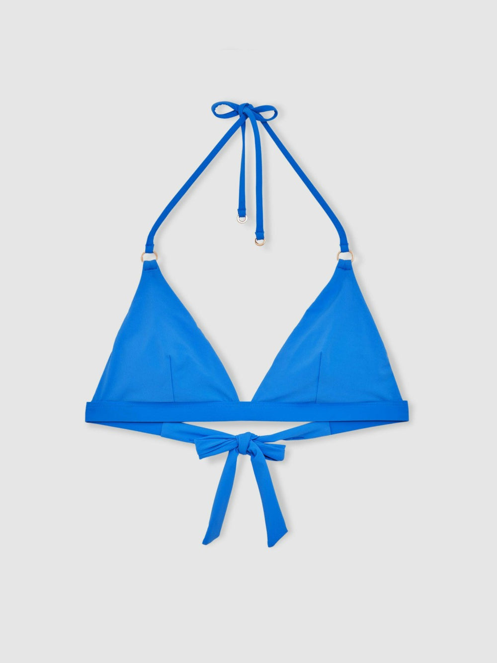 Triangle Halterneck Bikini Top in Cornflower Blue