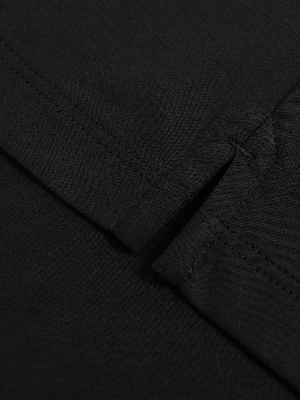 Cotton Short-Sleeve Polo Shirt in Black