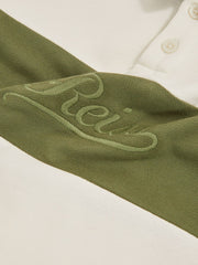 9-13 yrs Cotton Logo-Embroidery Rugby Polo Shirt in Forset Green/White