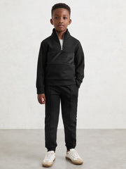 3-9 yrs Interlock Drawstring Joggers in Black