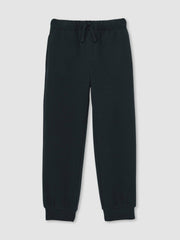 Cotton-Blend Textured Cuffed Joggers in Navy