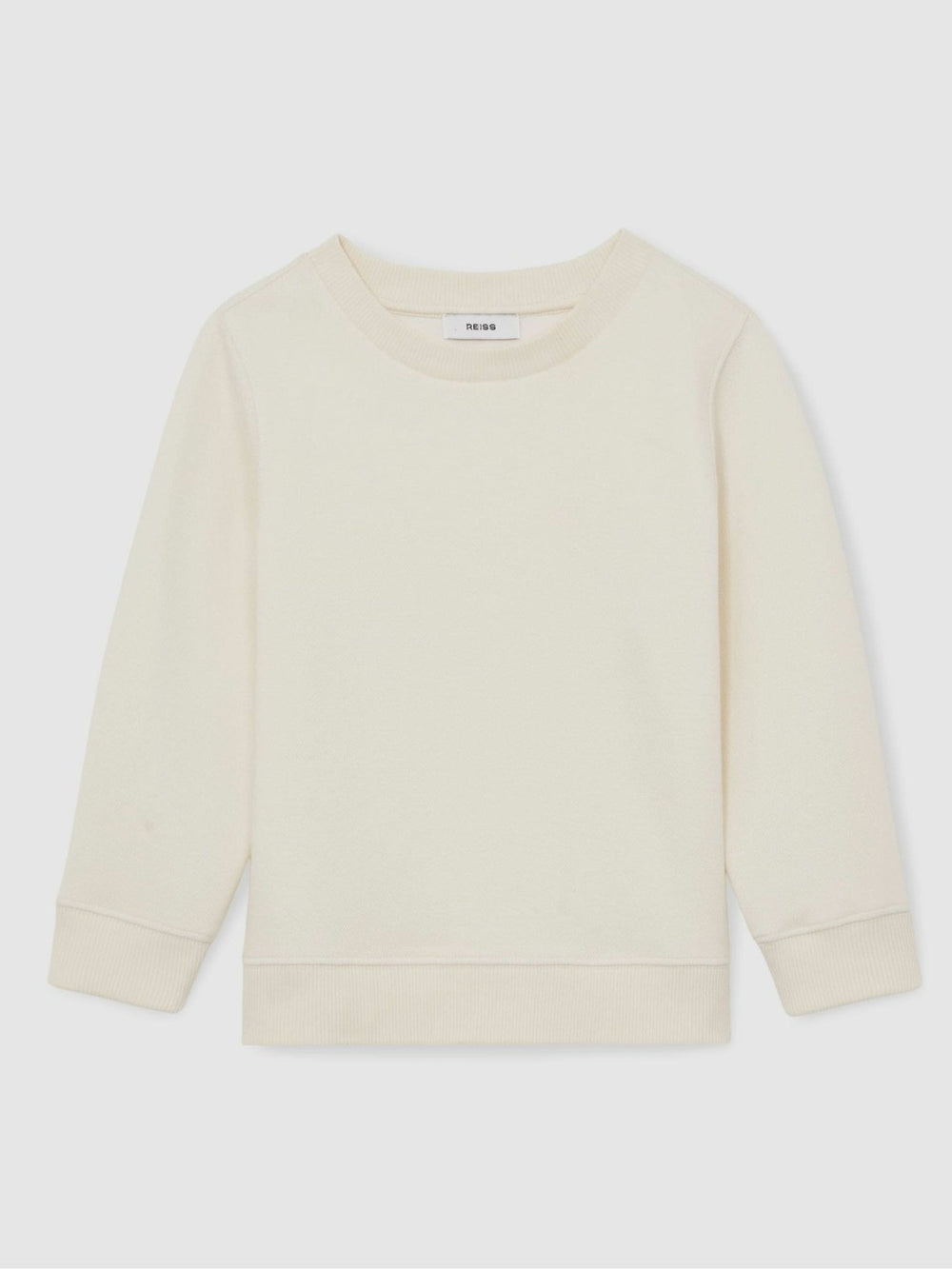 3-9 yrs Cotton-Blend Textured Sweatshirt in Off White