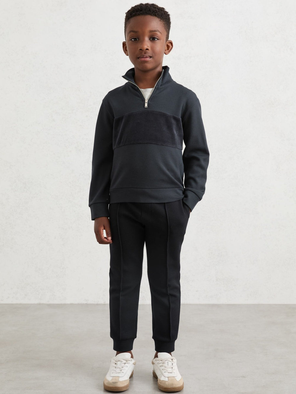 13-14 yrs Interlock Drawstring Joggers in Navy Blue
