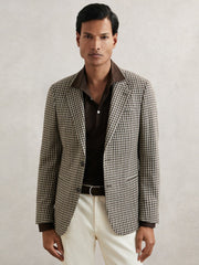 Cotton-Jersey Long Sleeve Polo Shirt in Brown