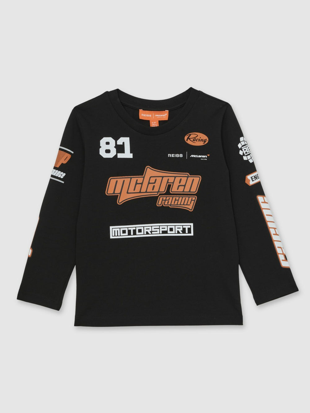 3-9 yrs McLaren F1 Team Cotton Logo T-Shirt Unisex Fit in Black