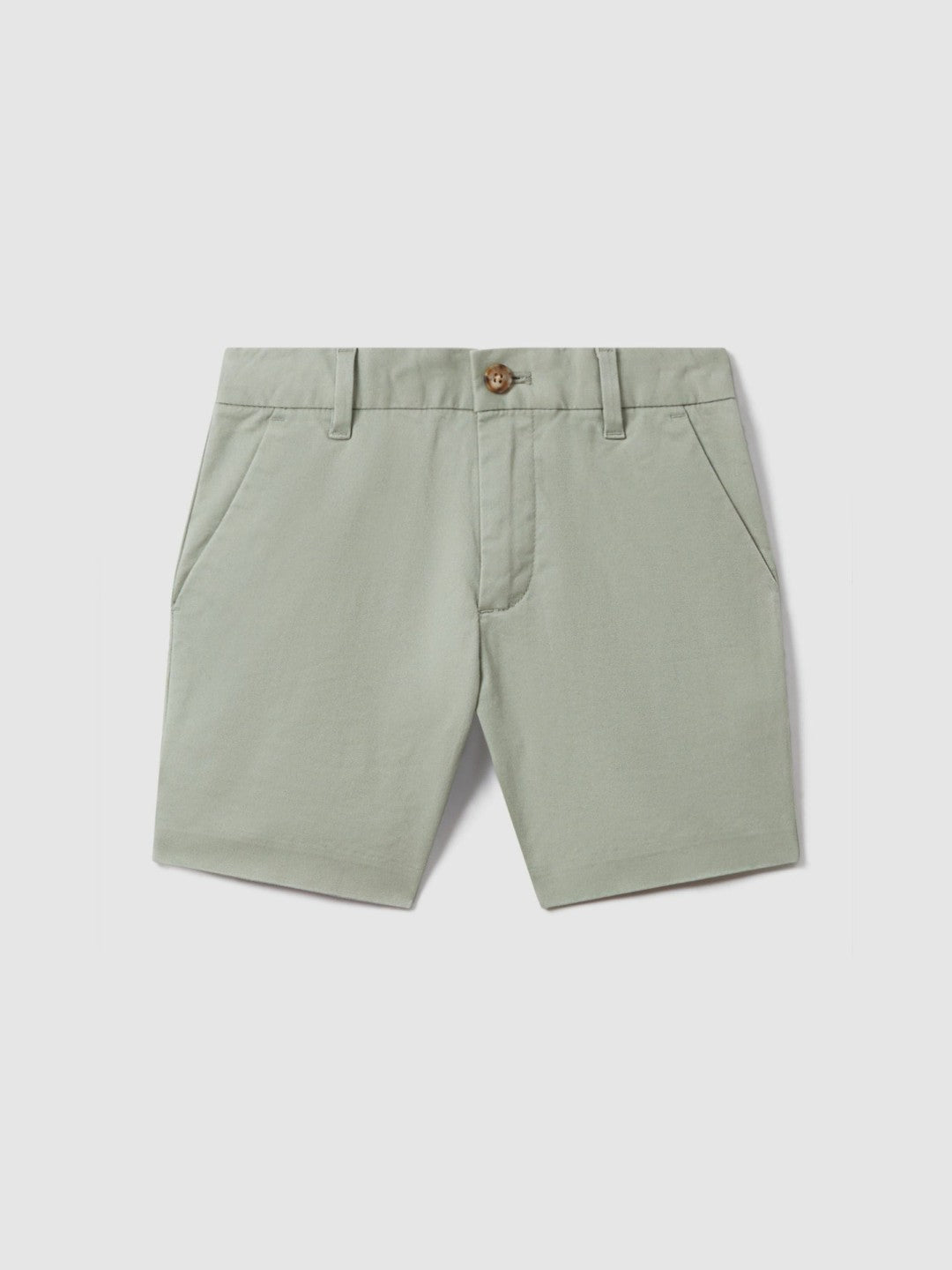 3-9 yrs Cotton Chino Shorts with Stretch in Pistachio
