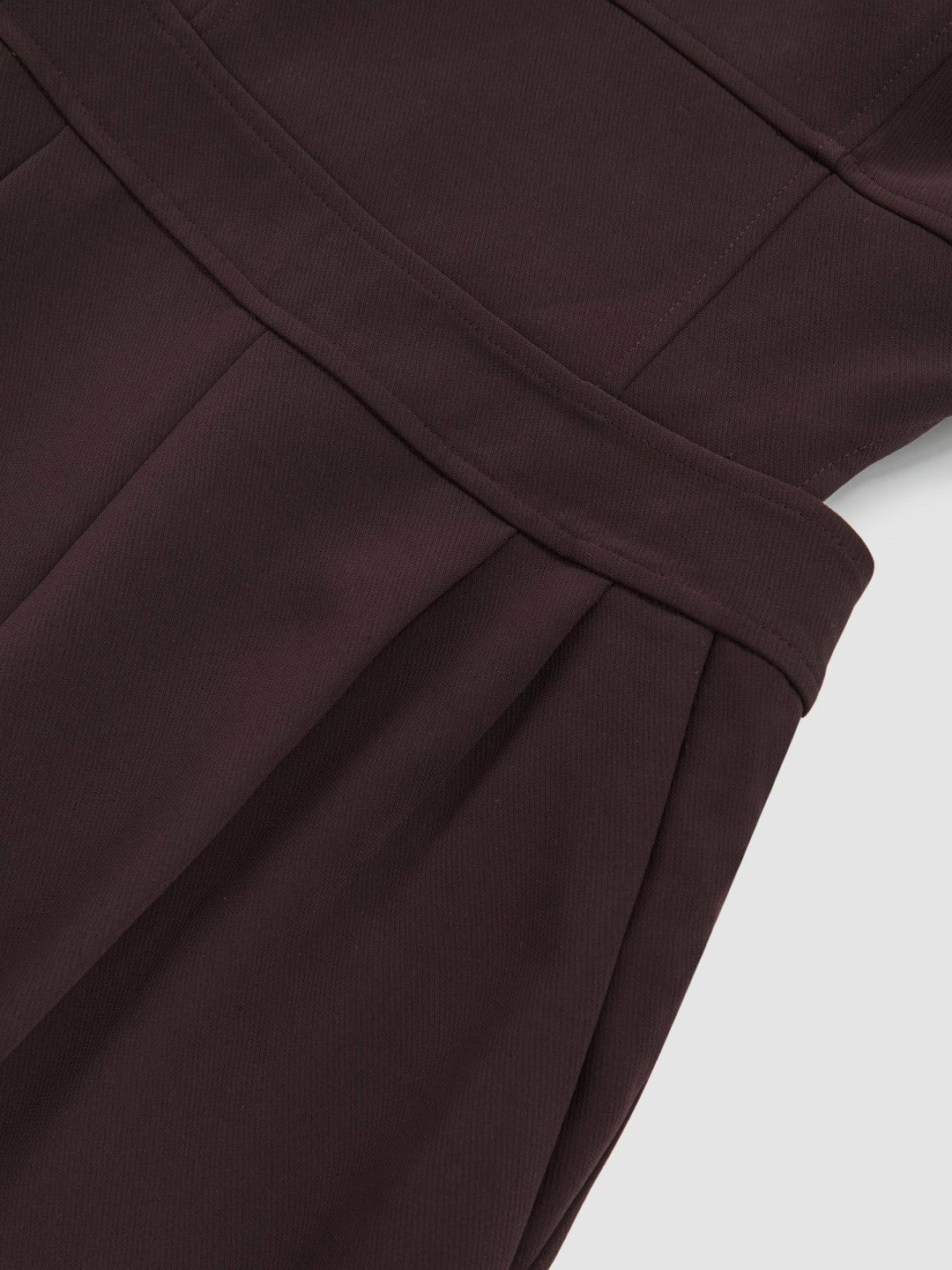 Wide-Leg Cut-Out Jumpsuit in Burgundy